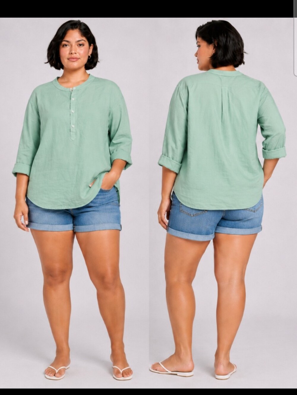 $6. TOP PIT 26 TO 28 LINEN AND COTTON L=31"